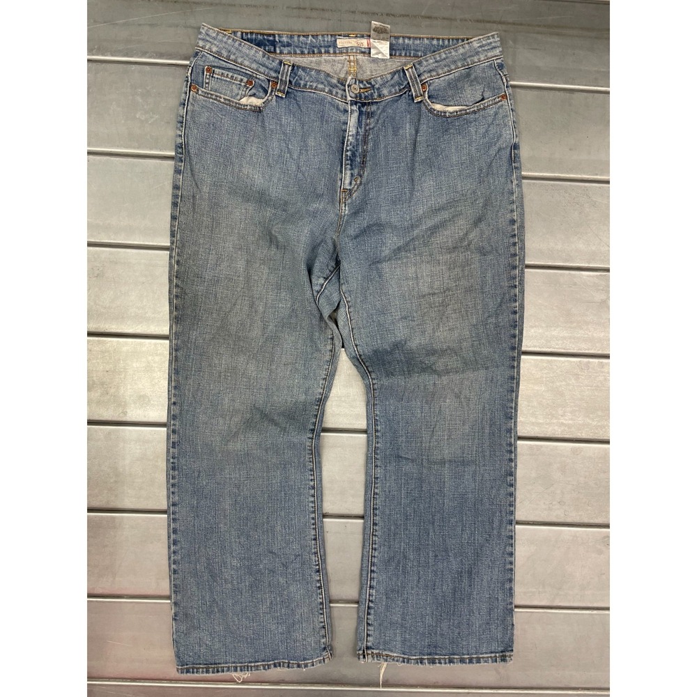 Levis 515 Boot Cut Jeans Womens 22W‎ 38x31 Blue Light/Medium Wash Denim